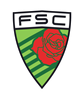 A logo showing a shield with a red rose and letters FSC.